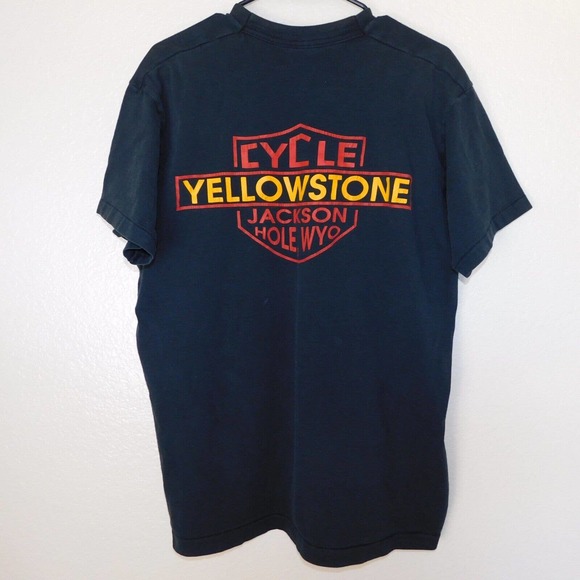 Vintage Moto Guzzi Wyoming Shirt Adult XL Biker Jackson Hole 90s Single Stitch - Picture 4 of 15